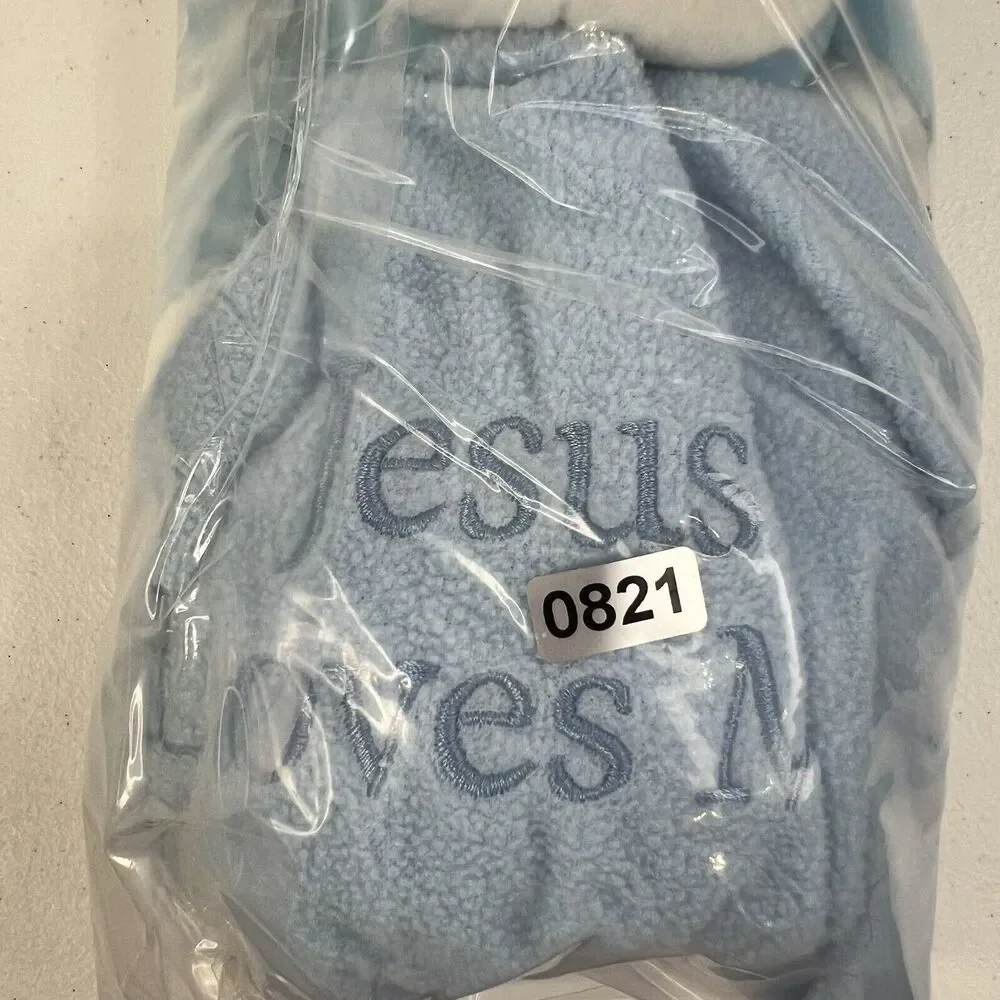 Precious Moments Jesus Loves Me Lamb Sheep Baby Security Blanket Lovey Blue Nunu